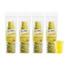 Imagem de 4 pacotes de Copo de 200ml Amarelo estriado PS Copaza com 50 unidades