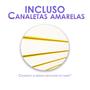 Imagem de 4 Paineis Canaletados - 0,61 X 0,61 + 50 Ganchos 25CM + Canaleta Amarela