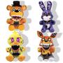 Imagem de 4 PCes FNAF Pelúcias, Cinco Noites no Freddy's Plushies, FNAF Plushies Set, 7.1 "Bonecas Brinquedos Macios, Festa Suprimentos Presente de Natal Aniversário para Meninos e Meninas