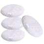 Imagem de 4 PCS Grande Puff de pó, 4,13 polegadas Velour Corpo Pó Puff Round Fluffy Powder Puffs Ultra Soft Body Puff Lavável para Corpo Solto Pó Facial Pó Bebê Maquiagem com fita