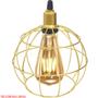 Imagem de 4 Pendentes Aramado Globo Luminária Lustre Luxo Teto Retrô Vintage Dourado Agp Ilumini Industrial