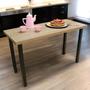 Imagem de 4 Pés De Mesa Altura 75cm Cannes Slim Pé De Móveis Aço Preto