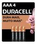Imagem de 4 Pilhas Duracell Duralock Alcalina Aaa Embalagem C/4 Unids