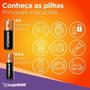 Imagem de 4 Pilhas Duracell Duralock Alcalina Aaa Embalagem C/4 Unids