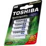 Imagem de 4 Pilhas Recarregáveis Toshiba AAA Palito 950mAh 1,2v