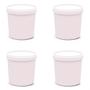 Imagem de 4 Potes Para Alimentos 900 ML Branco PP Com Tampa 13x9,5Cm