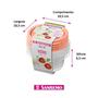 Imagem de 4 Potes Plástico 360ml Redondo Microondas Freezer Bpa Free