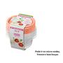 Imagem de 4 Potes Plástico 360ml Redondo Microondas Freezer Bpa Free