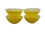 Imagem de 4 Potes Redondo Com Tampa Marmita Sobremesa 600 Ml Amarelo