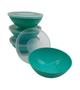 Imagem de 4 Potes Redondo Com Tampa Marmita Sobremesa 600 Ml Verde