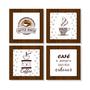 Imagem de 4 Quadros Decorativos Café Boa Ideia Cozinha Copa MDF 15x15