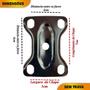 Imagem de 4 Rodízio 50Mm Rodinha Laranja Pvc Reforçado Com E Sem Trava