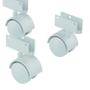 Imagem de 4 Rodízios com parafusos chapa U berços móveis com rodinhas mesa kit 15mm 18mm com parafusos