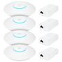 Imagem de 4 Roteadores Wi-fi 6 Access Point 3.0 Gbps + 4 Injetores Poe+  4 U6+ Ubiquiti Com 4 Fontes 48v 30w