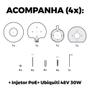 Imagem de 4 Roteadores Wi-fi 6 Access Point 3.0 Gbps + 4 Injetores Poe+  4 U6+ Ubiquiti Com 4 Fontes 48v 30w