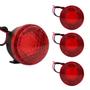 Imagem de 4 Sirene Piezo 6 Tons Com Led Vermelho 12v Marcha Ré Universal