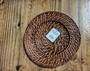 Imagem de 4 Sousplat Redondo Rattan E Bambu Marrom Rústico 32cm Decor