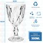 Imagem de 4 Taça Diamante Copo Vidro 300ml