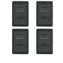 Imagem de 4 Tomadas Duplas Preta 2P+T Distanciadas 10A 250V Com Placa Habitat Black- FAME