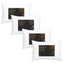 Imagem de 4 Travesseiros Select Gold Luxo Fibra De Silicone Importada E Antialérgica Lavável 50x70cm