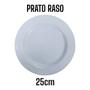 Imagem de 4 Unidades Prato Raso Melamina Branco Plástico Para Comida