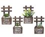Imagem de 4 vasinhos cachepots de parede decoração de casa e jardim com frases
