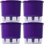 Imagem de 4 Vaso Raiz Autoirrigavel 16X14 Roxo Área Interna Ou Externa