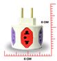 Imagem de 4 x Adaptador de Tomada 6 Entradas 10A/20A Pino Maciço Resistente C/ Fusível Tomadas