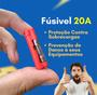 Imagem de 4 x Adaptador de Tomada 6 Entradas 10A/20A Pino Maciço Resistente C/ Fusível Tomadas