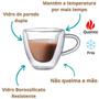 Imagem de 4 Xicaras de Café Vidro Duplo Coração 80ml Nespresso Dolce Gusto