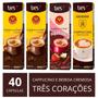 Imagem de 40 Cápsulas Mix Três Corações Variados: Cappuccino Café Chás