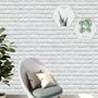 Imagem de 40 Placas Tijolinho Painel 70x77cm 3D De Parede Espuma Tijolo Auto Adesivo Impermeável Lindo Aplique Fácil