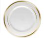 Imagem de 40 Pratos Rasos De Jantar Branco Dourado descartável luxo