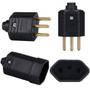 Imagem de 40 Tomada Femea + 20 Plug Macho 3 Pinos 2p+t 10a Preto Margirius