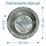 Imagem de 400 Prato de Alumínio Marmitex 830ml com Tampa Manual