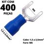 Imagem de 400un Terminal Forquilha Garfo Azul 1,5-2,5mm² M6 SV2-6