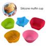 Imagem de 40pcs Round Love Square Rose Star Muffin Cup, 7cm de Silicone