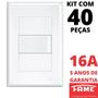 Imagem de 40un Interruptor Paralelo Three Way 16A Com Placa Evidence FAME