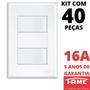 Imagem de 40un Interruptor Simples 2 Teclas 16A Com Placa 4x2 Evidence FAME