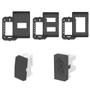 Imagem de 40un Modulos Tomada Interruptor Com Placa 4x2 Habitat Black FAME K32