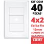 Imagem de 40un Placa 4X2 Saída de Fio Com Suporte Evidence FAME