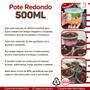 Imagem de 48 Un Embalagem Redonda 500ml Para Frutas Com Tampa