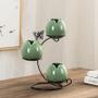 Imagem de 4pcs Iron Art Green Dill Hidroponic Celadon Vase, Pequeno