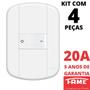 Imagem de 4un Interruptor Bipolar Simples 20A Com Placa Blanc Mais FAME