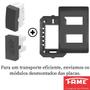 Imagem de 4un Interruptor Paralelo Three Way 10A e Tomada 2P+T 10A Com Placa Habitat Black FAME