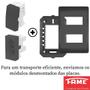 Imagem de 4un Interruptor Simples 10A e Tomada 2P+T 10A Com Placa Habitat Black FAME