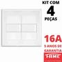 Imagem de 4un Interruptor Simples 2 Teclas 16A 4x4 Evidence FAME