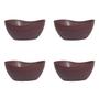 Imagem de 4un Tigela saladeira bowl oval  1,9lt marrom escuro