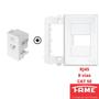 Imagem de 4un Tomada Rede RJ45 CAT 5E 8V Com Placa Evidence FAME