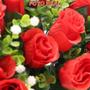 Imagem de 4X Buquê Rosas Artificial C/36 Flores Arranjo Enfeite Grande